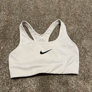 Nike white sports bra Size small